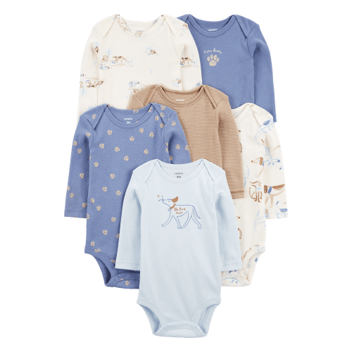 Baby 6-Pack Dog Long-Sleeve Bodysuits - Carter's | Carter's