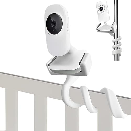 Universal Baby Monitor Mount Holder for Vtech VM3252 VM819, Hello Baby HB30 HB35, and Most 5.3 to 8.1cm Wide Baby Monitors Camera Shelf for Crib Cot Shelves - without Tools or Wall Damage