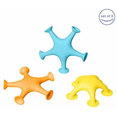 Ubbi Starfish Stretch and Suction Bath Toys – 3 Pack for Toddlers and Baby