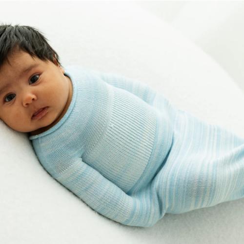 Blue or Grey Swaddle Sleep Sack – Newborn size