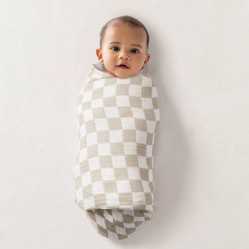 Itzy Ritzy Muslin Breastfeeding Boss Nursing Cover - Toast Checkerboard