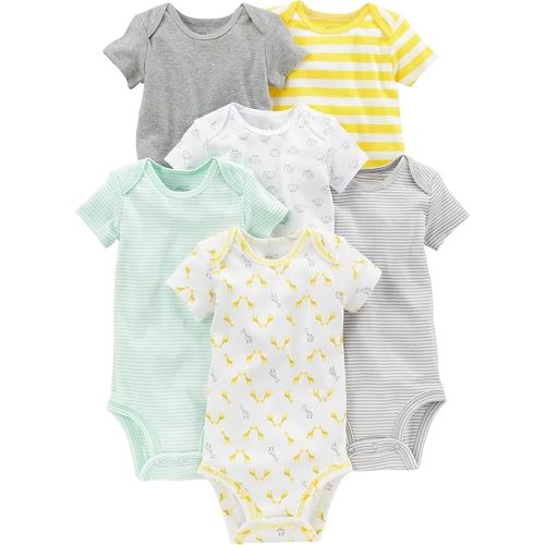 Simple Joys by Carter's unisex-baby 6-pack Short-sleeve Bodysuit