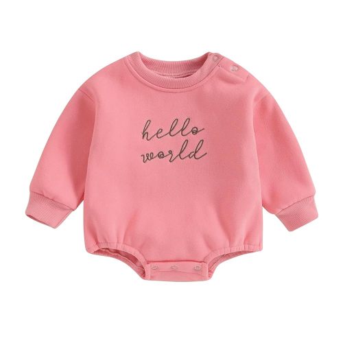 VISGOGO Newborn Infant Baby Boy Girls Oversized Romper Little Dude Sweater Onesie Coming Home Outfit Neutral Clothes