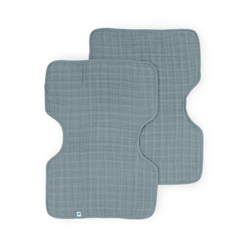 Cotton Muslin Burp Cloth 2 Pack - Sea