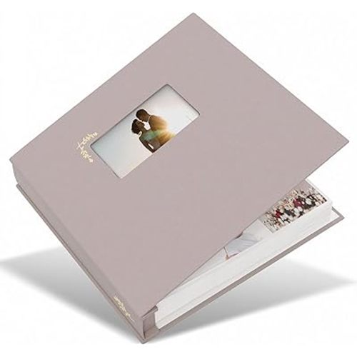 Photo Albums for 4x6 photos Holds 500 | Premium Photo Album | Photo Album with 500 Picture Pockets | Acid Free Photo Album for Wedding, Birthday, Baby Photo Album (Taupe/Grey)