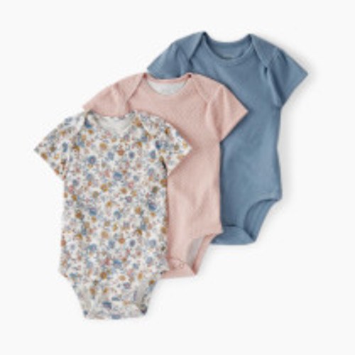 Carter's Little Planet Organic Cotton Rib Bodysuits (3 Pack) - Multi-Color Flower, 6 M