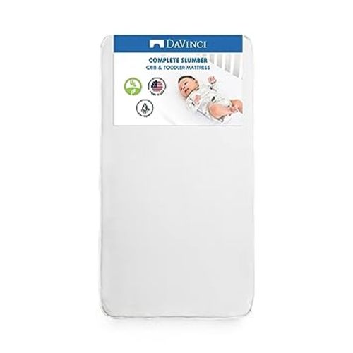 DaVinci Complete Slumber Crib & Toddler Mattress, Firm support, Lightweight, Waterproof, Greenguard Gold Certified