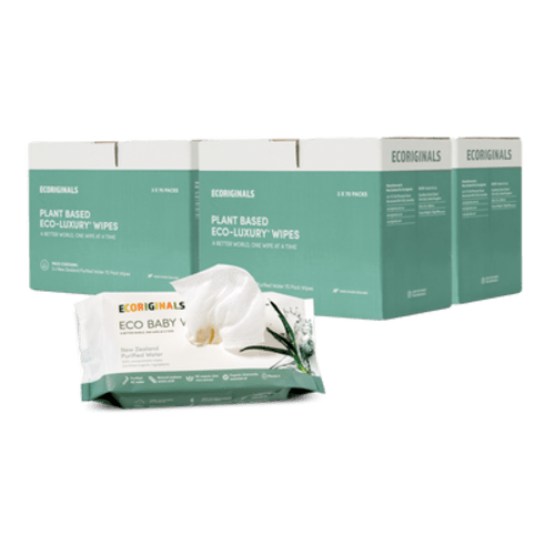 3 Packs of 100% bamboo biodegradable wipes