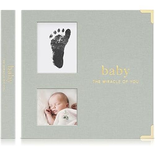 Keepsake Baby Memory Book for Boys and Girls – Timeless First 5 Year Baby Book With Photoslots – Cute Journal Scrapbook or Photo Album - Record a Milestone for Every Event from Birth to Age 5