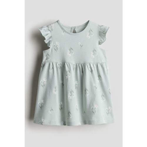 Ruffle-trimmed Jersey Dress