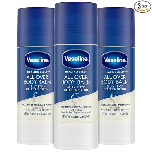 Vaseline All-Over Body Balm Stick 3-Pack – Non-Greasy Fragrance-Free Moisturizer, Travel-Size Lotion, 1.4 Oz Ea