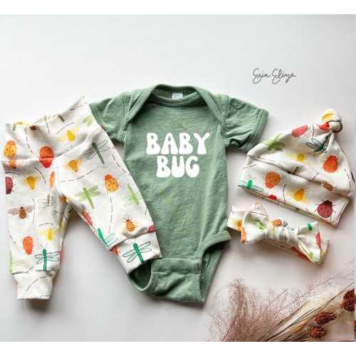6 mo - Baby bug gift, Little baby bug baby outfit, Insect baby gift, Future entomologist baby, Baby bug hospital outfit