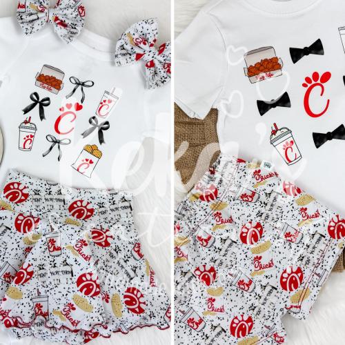 Lil Nugg Chick-Inspired Baby/Toddler Outfit | Handmade Girl Skirt Set & Boy Shorts Set