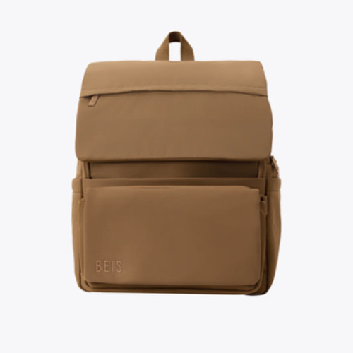 BÉIS 'The Ultimate Diaper Backpack' in Camel - Diaper Bag Backpack in Camel Brown