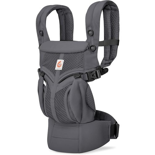 Ergobaby Omni Classic Baby Carrier for Newborn to Toddlers 0-48 Months (7-45 lbs) - 4-Position Breathable Mesh Baby Carrier with Ergonomic Support - Charcoal Grey