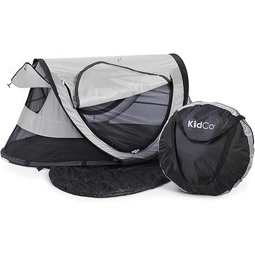 KidCo - Peapod Plus Portable Mesh Baby Toddler Travel Tent & Storage Bag, Play Tent, Pack and Play, Extra Room, Ages 6 Months - 5 Years (Midnight)