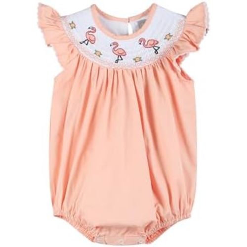 Baby Girls Smocked Bubble Romper