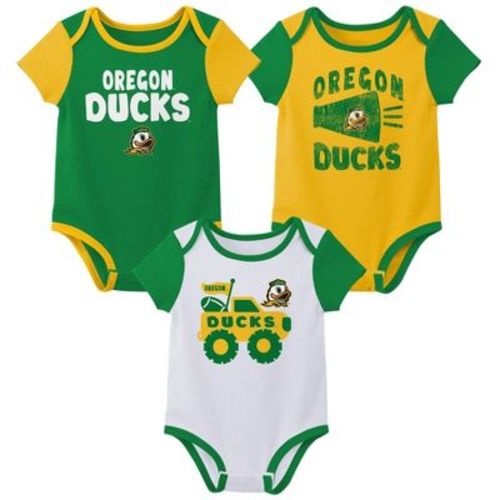 NCAA Oregon Ducks Infant Boys' 3pk Bodysuit - 3-6M