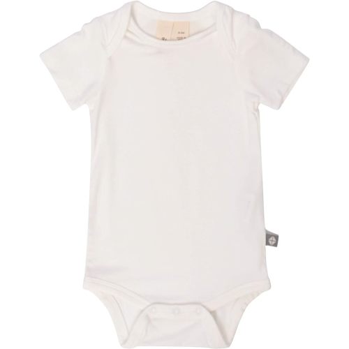 KYTE BABY Short Sleeve Unisex Baby Bodysuits Made from Soft Bamboo Rayon Material - Cloud - 0-3 Months