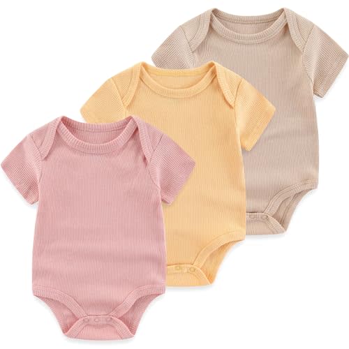 Ruliby Baby Bodysuit Boy Girl Clothes Soft Newborn Infant Outfit Short Sleeve Romper