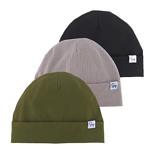 Jersey Beanie Hat for Newborn Baby Boys Girls Silky Satin Lined Hats Bonnet Toddler Infant Little Kids Beanies Caps
