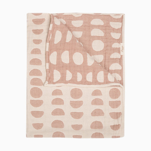 Cotton Muslin Jacquard Blanket - Copper Moon