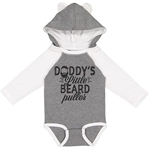inktastic Daddys Little Beard Puller Long Sleeve Creeper