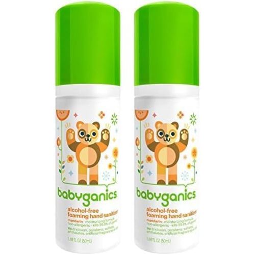 Babyganics Alcohol Free Foaming Hand Sanitizer - Mandarin - 1.69 oz (Pack of 2)