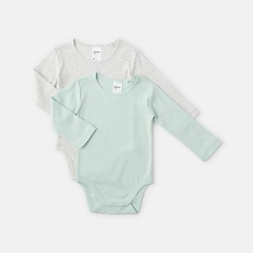 2 Pack Long Sleeve Bodysuits - Kmart NZ