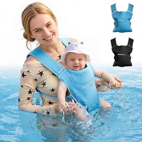 FRUITEAM Baby Carrier for Infants & Toddlers – Ergonomic Lightweight Harness, Adjustable for Dad & Mom, Perfect for Pool Beach Hiking Travel, Quick-Dry & Waterproof (Blue)