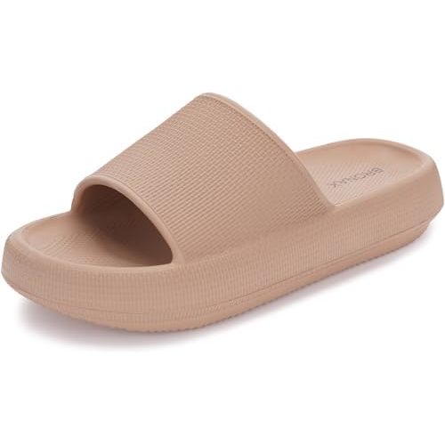 BRONAX Pillow Slippers for Women and Men | House Slides Shower Sandals | Cushioned Thick Sole