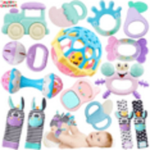 Baby Rattles 0-6 Months: Rattles for Babies 0-6 Months Baby Rattles Toys 0-3-6-12 Months Infant Rattle Toys for Babies 0-6 Months Teething - Newborn Baby Boy Girl Rattles Set Wrist Socks