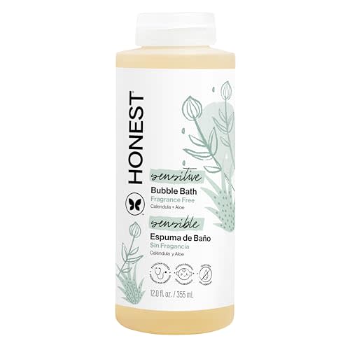 The Honest Company Foaming Bubble Bath Gentle for Baby, Naturally Derived, Tear-free, Hypoallergenic, Fragrance Free, Sensitive, 12 fl oz
