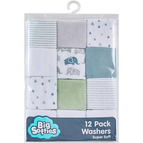 Big Softies Supersoft Spot Baby Washers 12 Piece Set, Green, 12 Count : Amazon.com.au: Baby