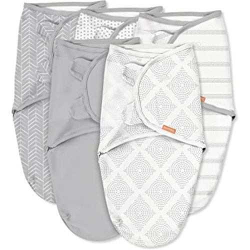 SwaddleMe Original Swaddle – Size Small, 0-3 Months, 5-Pack (Grays for Days )