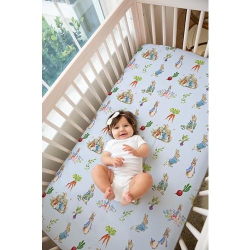 Peter Rabbit Nursery Crib Set Handmade Beatrix Potter Fitted Crib Sheet Pillow Case Bedding Set