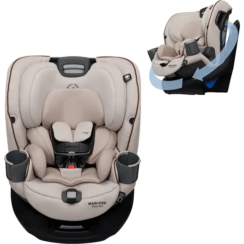 Maxi-Cosi Emme 360 Car Seat: Rotating Car Seat 360, All-in-One Convertible, Car Seat 360 Rotation, Swivel Car Seat in Desert Wonder