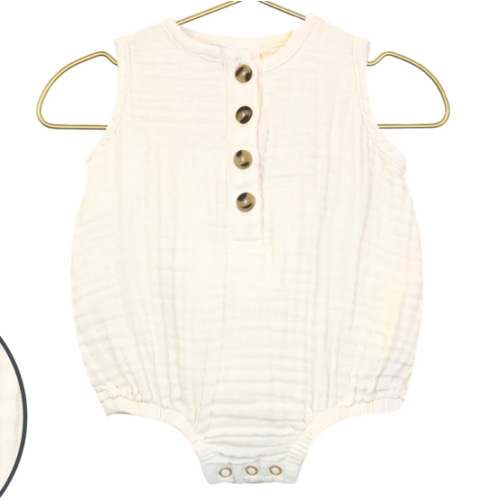 Cloud Muslin™ Bubble Romper - Cream