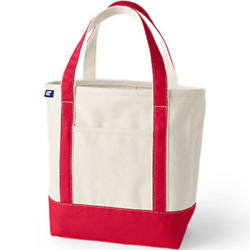 Medium Natural 5 Pocket Open Top Canvas Tote Bag | Lands' End