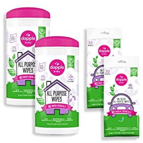 Dishwasher Detergent Pacs by Dapple Baby, 25 Count Pouch (Pack of 2),  Fragrance Free, Plant Based & Hypoallergenic Dishwasher Pods - Removes Milk