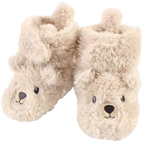 Hudson Baby Unisex Baby Cozy Fleece and Faux Sherpa Booties