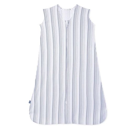 HALO SleepSack, 100% Cotton Wearable Blanket, Swaddle Transition Sleeping Bag, TOG 0.5, Blue Stripe, Small, 0-6 Months