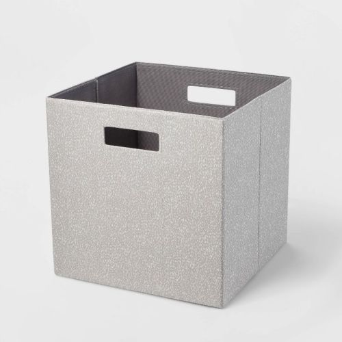 13" X 13" Fabric Bin Khaki Texture - Brightroom™