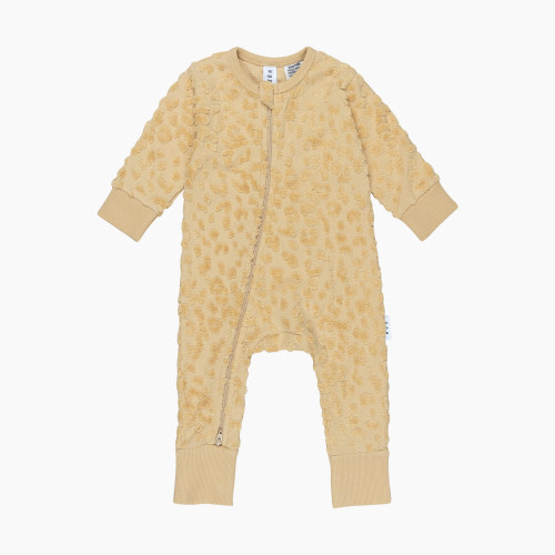 Huxbaby Terry Zip Romper - Golden, 3-6 M