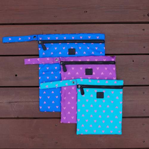 Wet Bag Set in Hearts