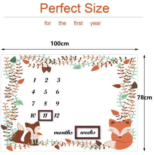 Silk Blanket Baby Milestones Blanket Boys and Girls Weekly Monthly Milestones Blankets Decorative Throw Blanket for Bed