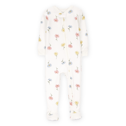 Baby Floral Print PurelySoft Footie 1-Piece Pajamas - Ivory - Carter's | Carter's