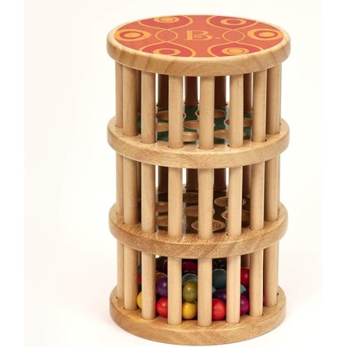 B. toys- A-Maze Rain Rush Dexterity Toy- Crawling Rolling Tower- Developmental Natural Wooden Rainmaker Toy- Toys for Toddlers