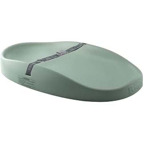 Bumbo Baby Infant Soft Contoured Foam Comfortable Easy to Clean Portable Changing Pad with Restraining Belt for On The Go Diaper Changing, Hemlock