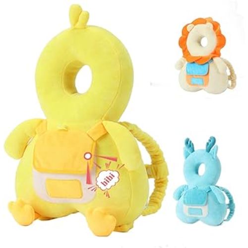 Head Safety Protector Pad for Baby Toddler Walker,Infant Talking Head Protection Backpack Cushion (Yellow Duck)